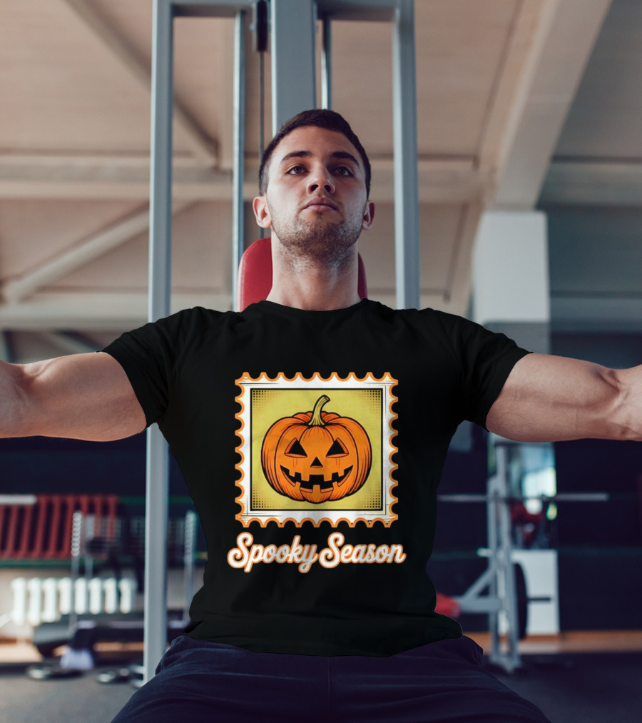 Spooky Season Pumpkin Stamp Halloween T-Shirt