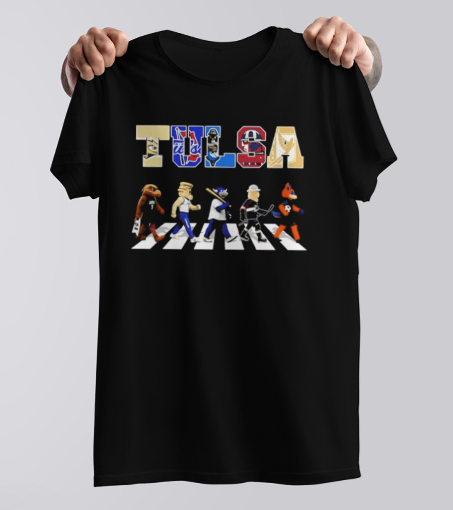 Tulsa Sports Team Mascots Abbey Road 2026 T-Shirt