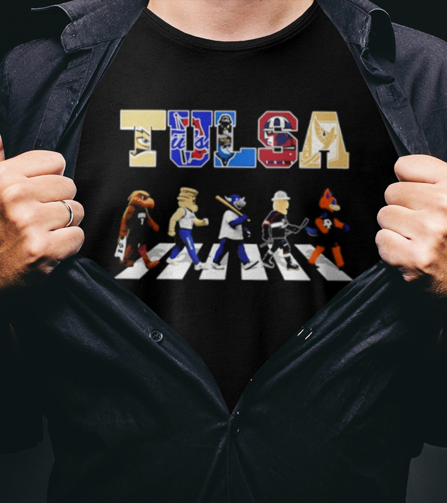 Tulsa Sports Team Mascots Abbey Road 2026 T-Shirt