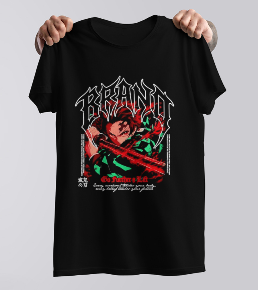 Tanjiro Kamado Demon Slayer Go Further And Lift Anime Manga Heroic Journey T-Shirt