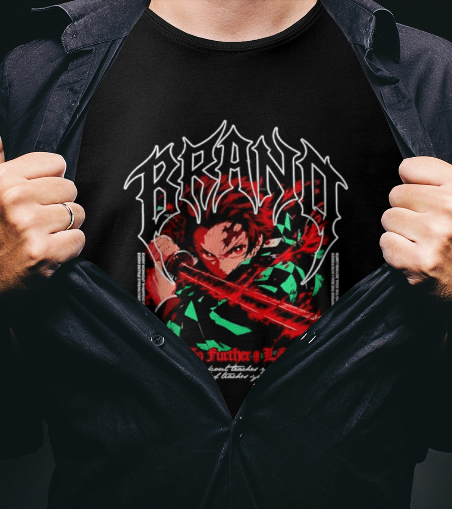 Tanjiro Kamado Demon Slayer Go Further And Lift Anime Manga Heroic Journey T-Shirt