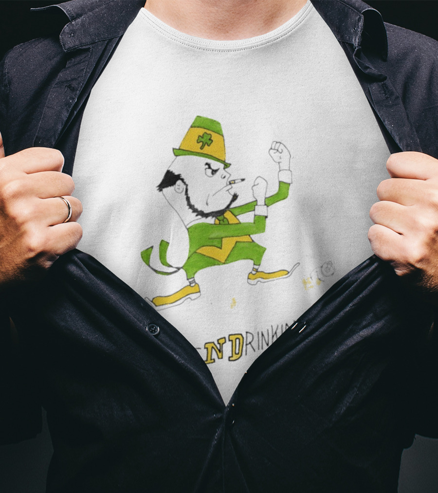 BeeNDrinkin Leprechaun Smoking St Patrick's Day Mischief T-Shirt
