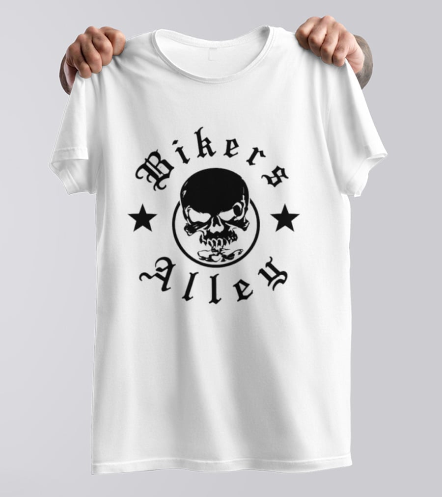 Bikers Alley Skull Stars T-Shirt