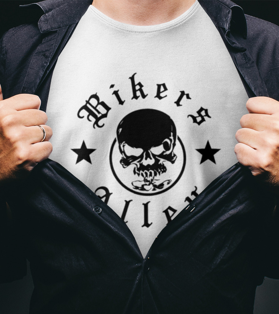 Bikers Alley Skull Stars T-Shirt
