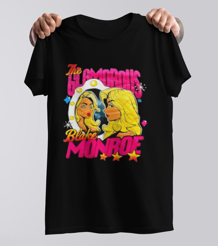 The Glamorous Blake Monroe WWE Wrestling Mirror Reflection Star Accents T-Shirt