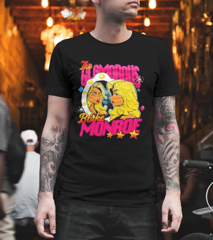 The Glamorous Blake Monroe WWE Wrestling Mirror Reflection Star Accents T-Shirt