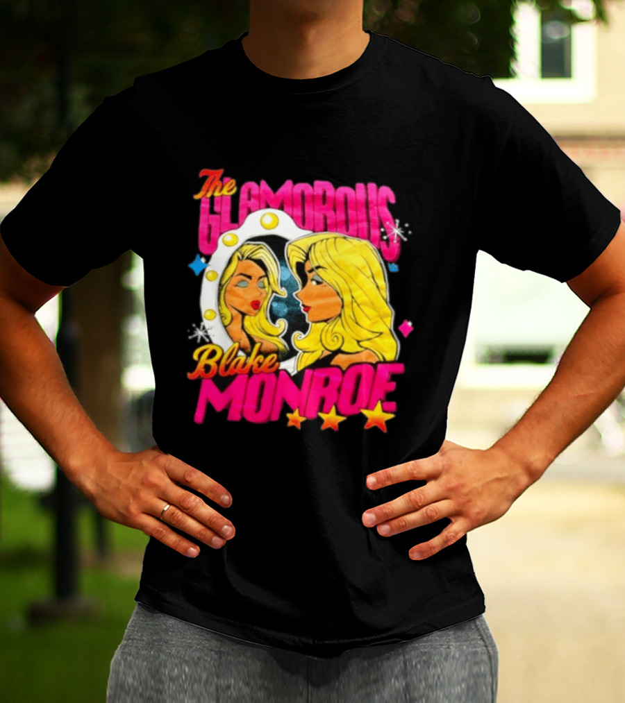 The Glamorous Blake Monroe WWE Wrestling Mirror Reflection Star Accents T-Shirt