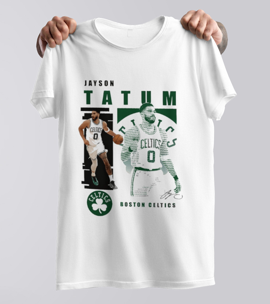 Boston Celtics Jayson Tatum Highlights Celtics Player 0 Signature T-Shirt