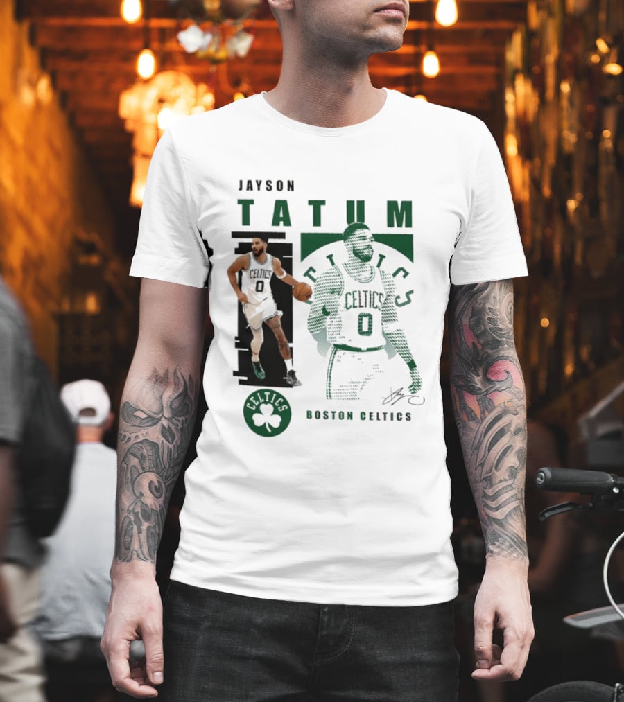 Boston Celtics Jayson Tatum Highlights Celtics Player 0 Signature T-Shirt