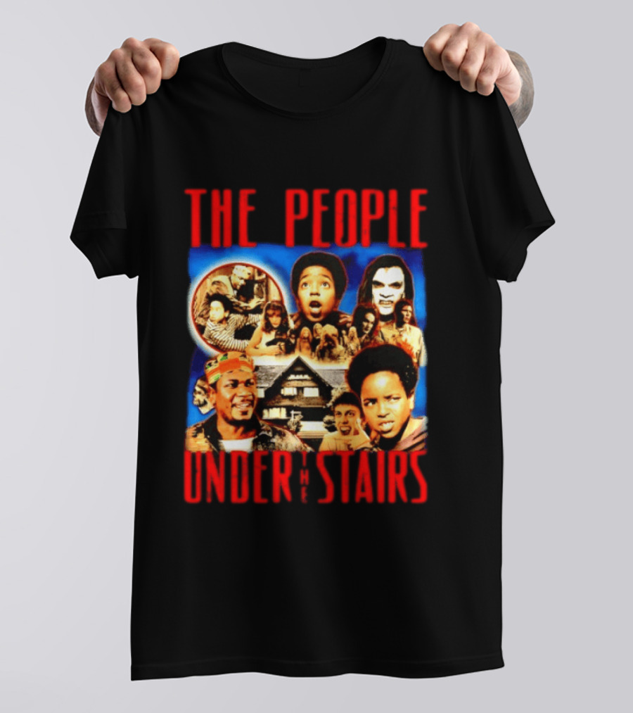 The People Under The Stairs Horror Movie Characters And Scenes Collage T-Shirt