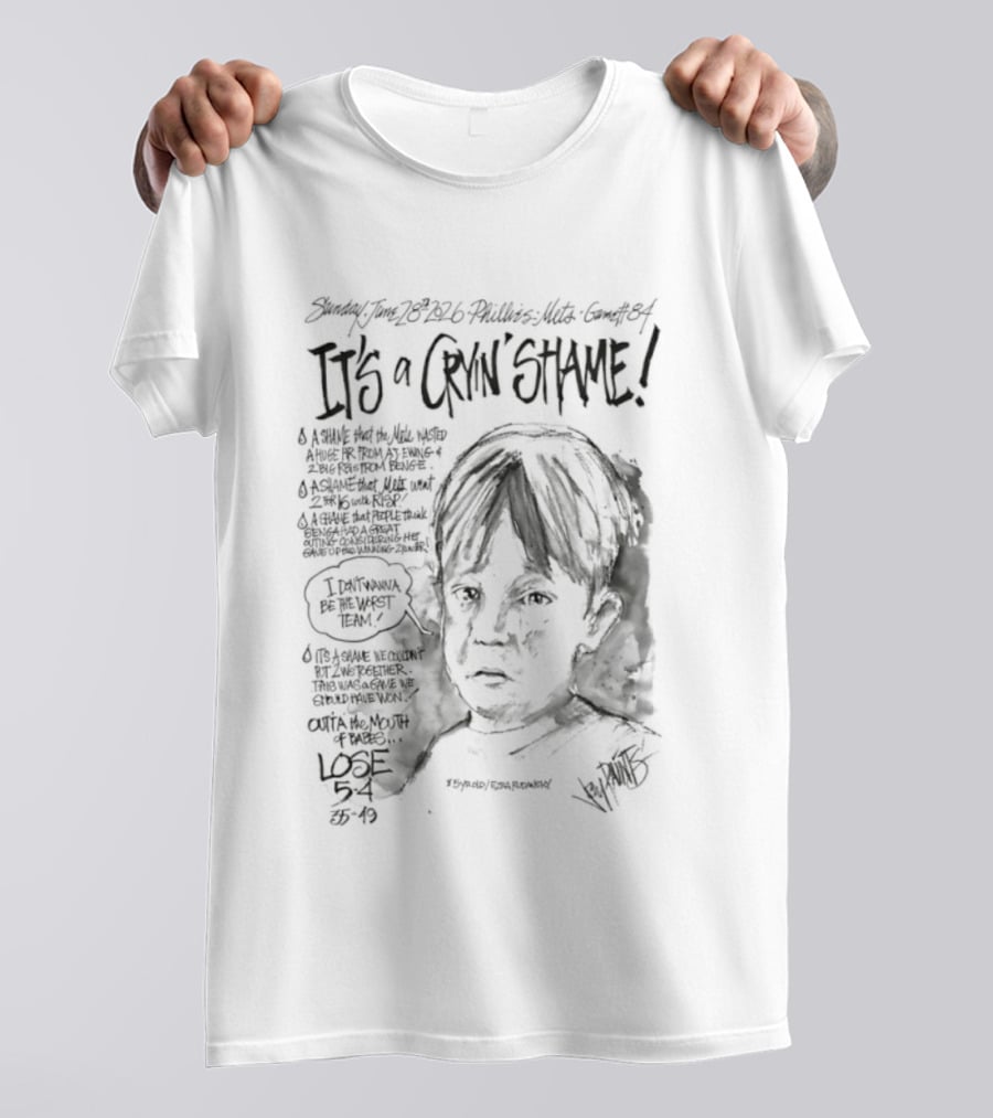 Ezra Rudansky It's A Cryin' Shame I Don't Wanna Be The Worst Team Youthful T-Shirt