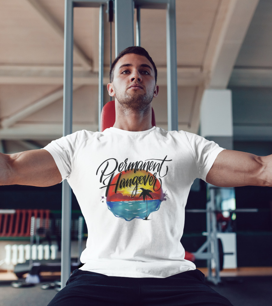 Permanent Hangover Sunset Palm 90s Bootleg Airbrush T-Shirt