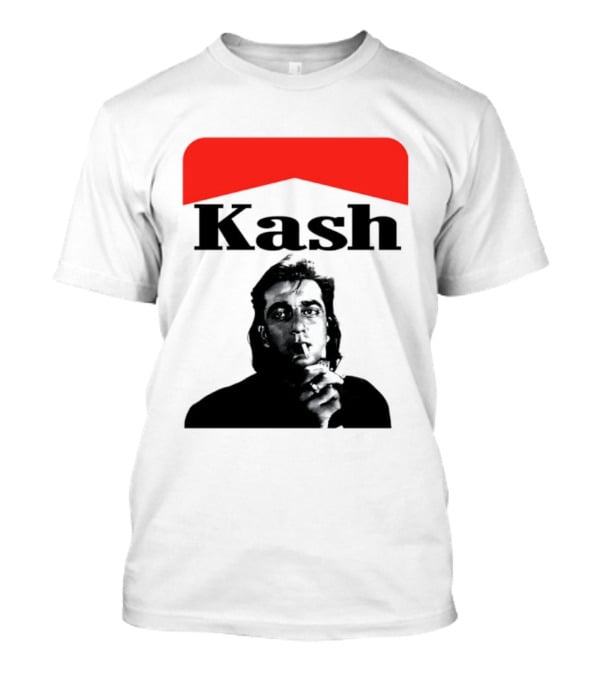 Kash Sanjay Dutt Smoking Iconic Red V Shape T-Shirt