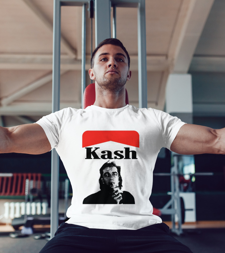 Kash Sanjay Dutt Smoking Iconic Red V Shape T-Shirt