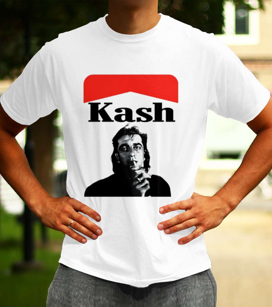 Kash Sanjay Dutt Smoking Iconic Red V Shape T-Shirt