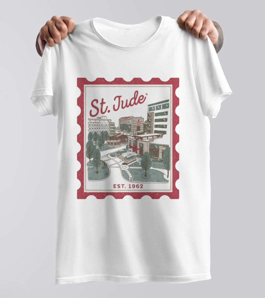 St. Jude Children's Research Hospital Est. 1962 Charity Stamp T-Shirt