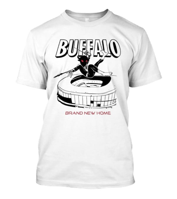 Buffalo Spider Man Swinging Brand New Home Stadium Marvel T-Shirt