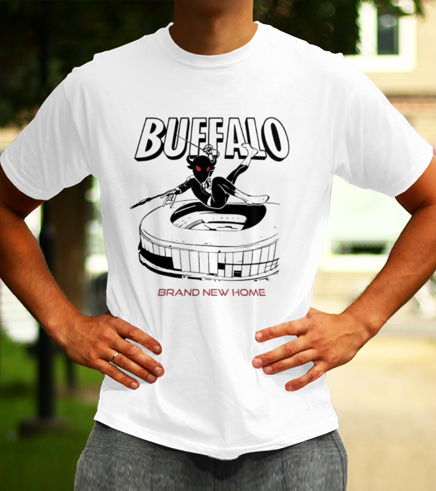 Buffalo Spider Man Swinging Brand New Home Stadium Marvel T-Shirt