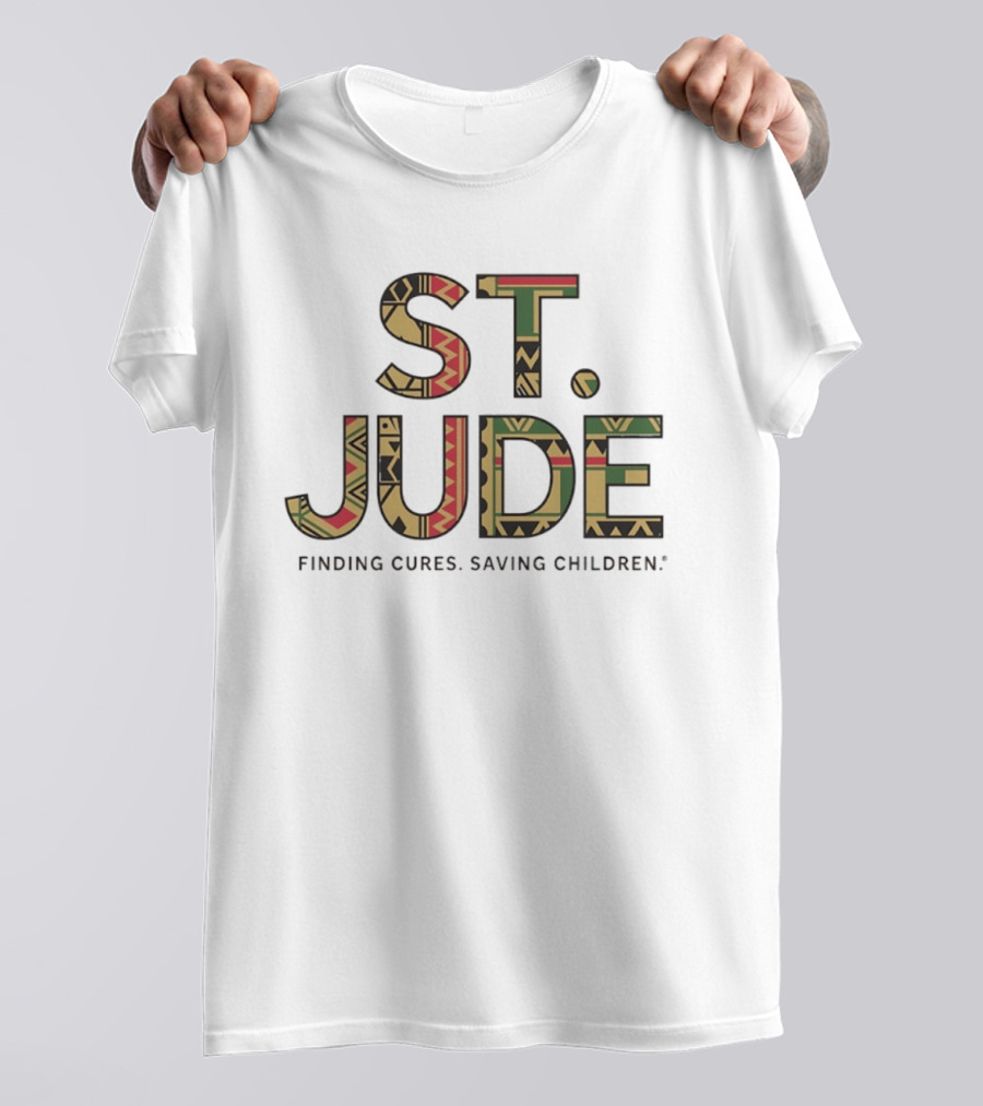 St. Jude Finding Cures Saving Children Bold Tribal T-Shirt