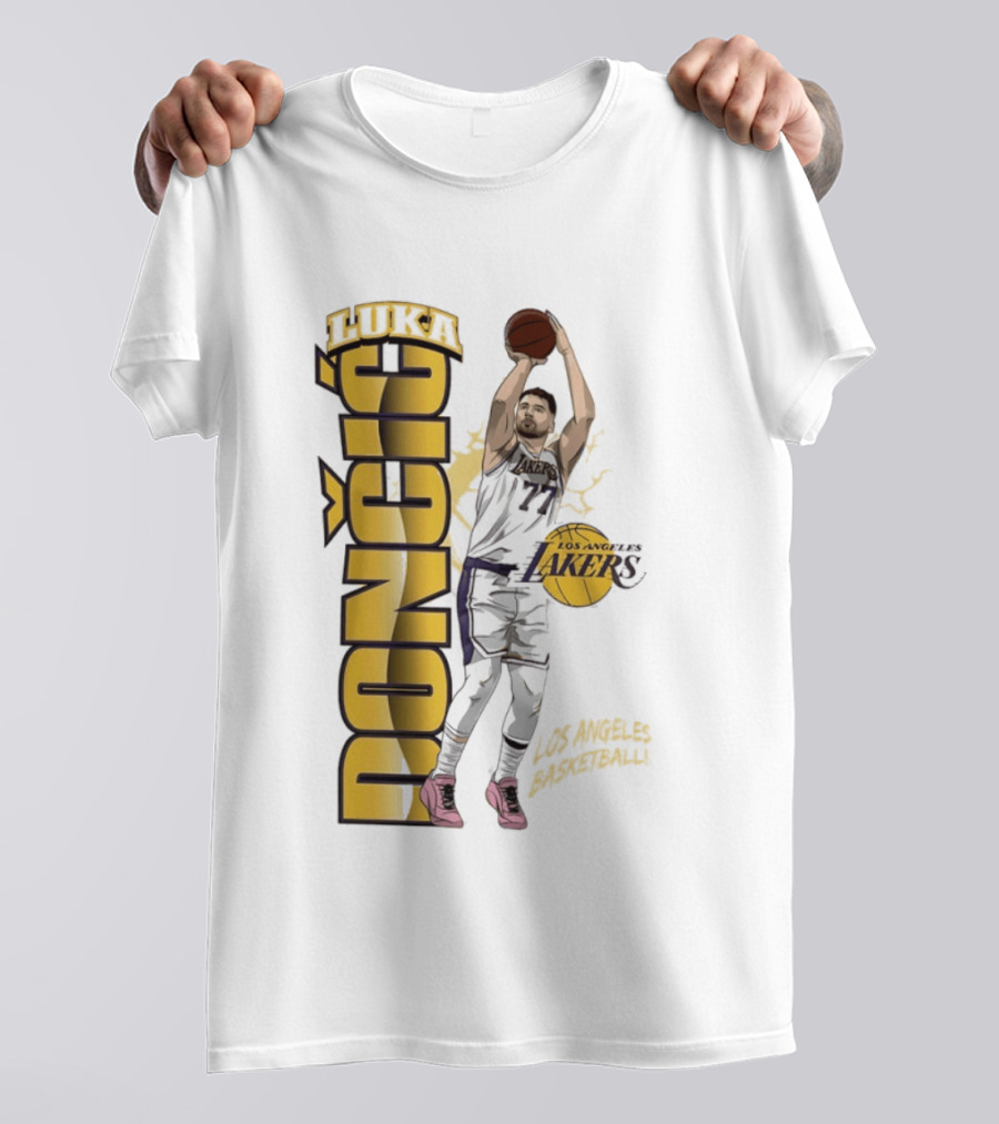 Los Angeles Lakers Luka Dončić Basketball Moment 2026 NBA T-Shirt