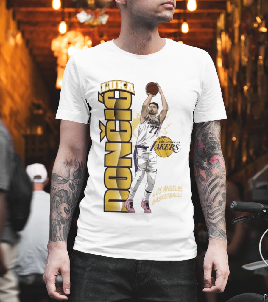 Los Angeles Lakers Luka Dončić Basketball Moment 2026 NBA T-Shirt