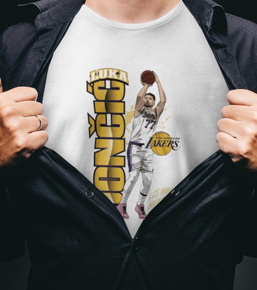 Los Angeles Lakers Luka Dončić Basketball Moment 2026 NBA T-Shirt
