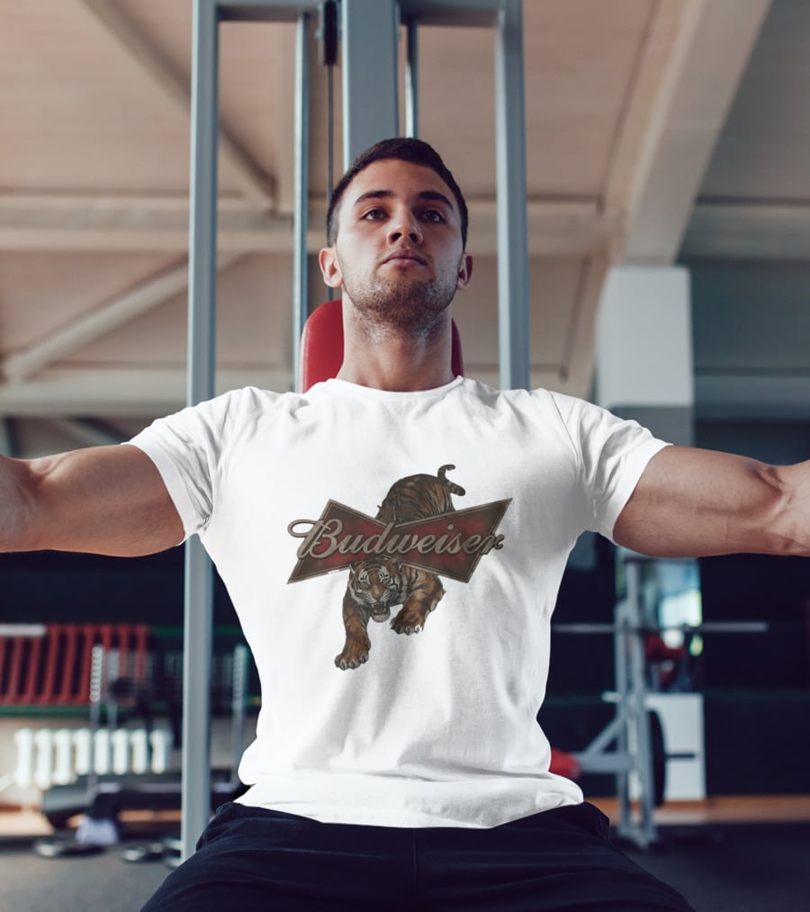 Budweiser Tiger Logo Jumping Tiger T-Shirt