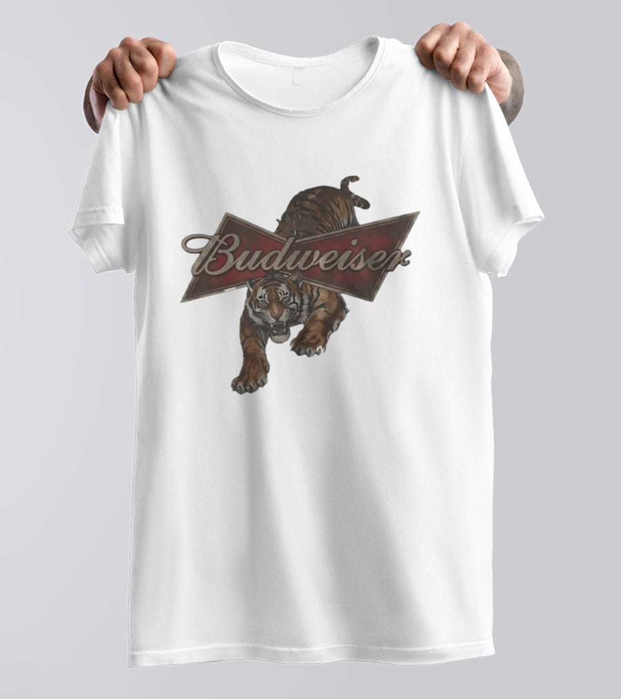 Budweiser Tiger Logo Jumping Tiger T-Shirt