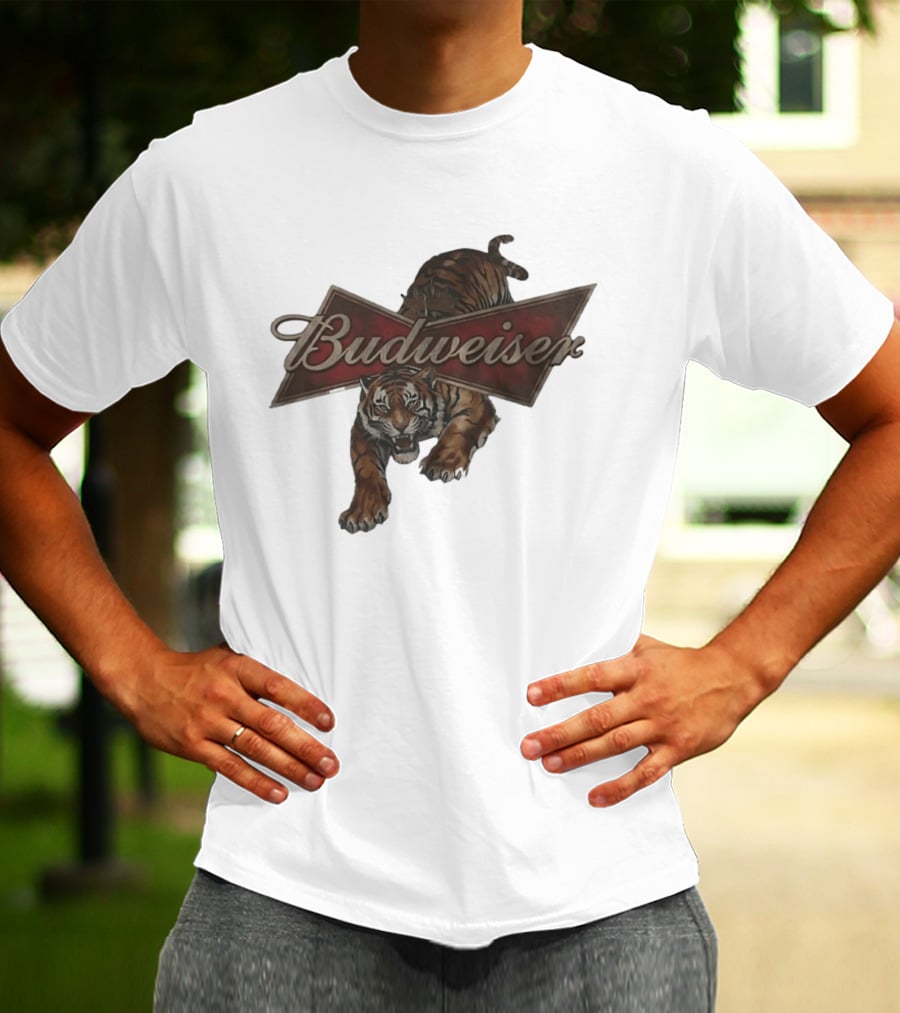 Budweiser Tiger Logo Jumping Tiger T-Shirt