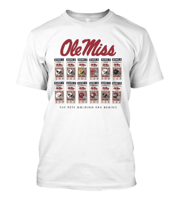 Ole Miss 2026 Football Schedule Louisville Charlotte LSU Florida Vanderbilt Arkansas Texas Auburn Georgia Oklahoma Wofford Mississippi State T-Shirt