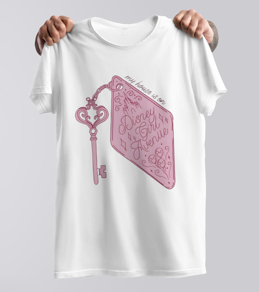 Disney Girl Avenue My House Is On Castle Key T-Shirt