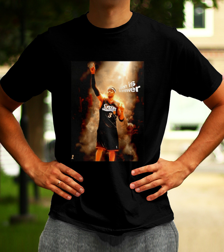 Allen Iverson Philadelphia 76ers NBA LeBron Is The Answer T-Shirt