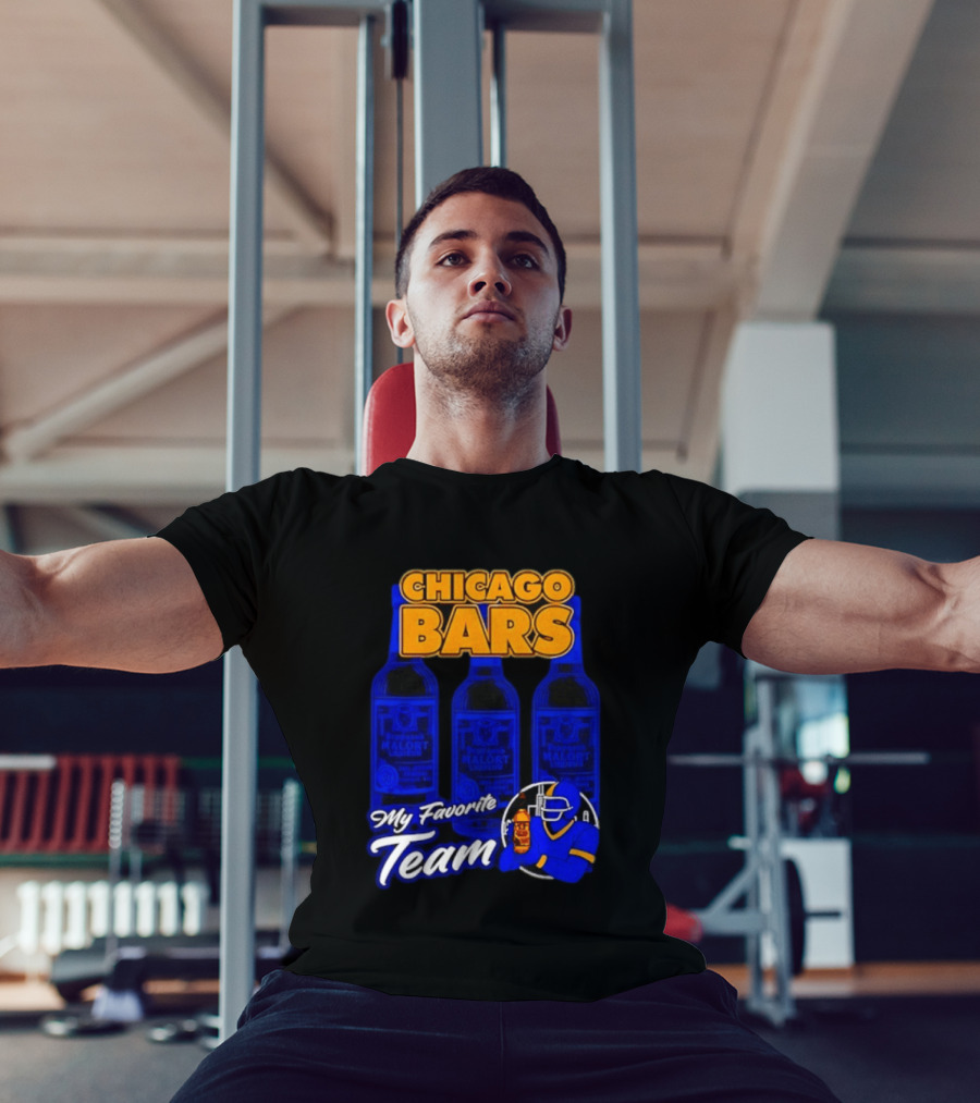 Chicago Bars My Favorite Team Jeppson's Malort Liqueur T-Shirt