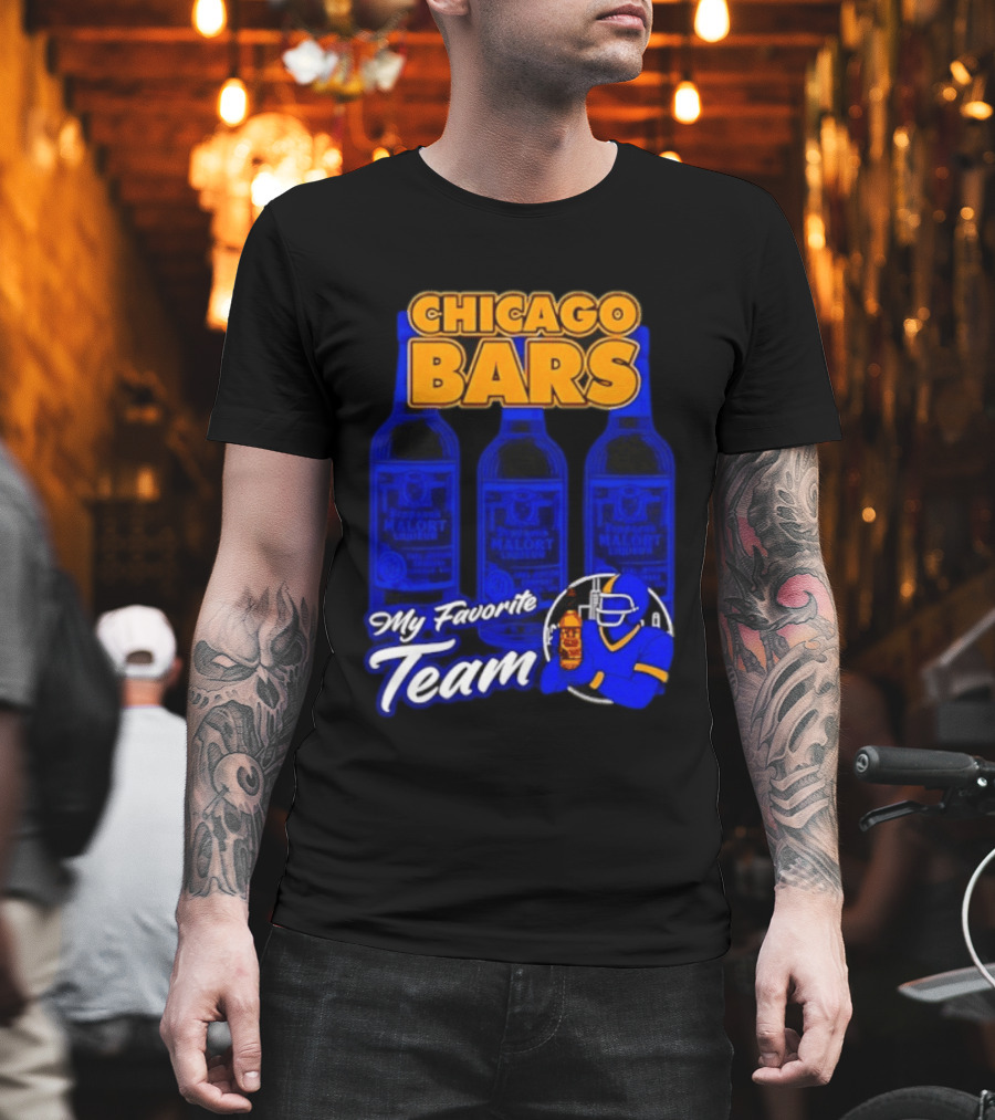 Chicago Bars My Favorite Team Jeppson's Malort Liqueur T-Shirt