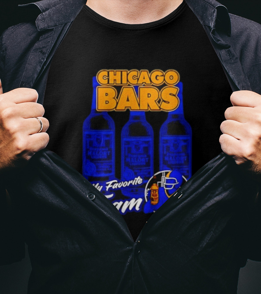 Chicago Bars My Favorite Team Jeppson's Malort Liqueur T-Shirt