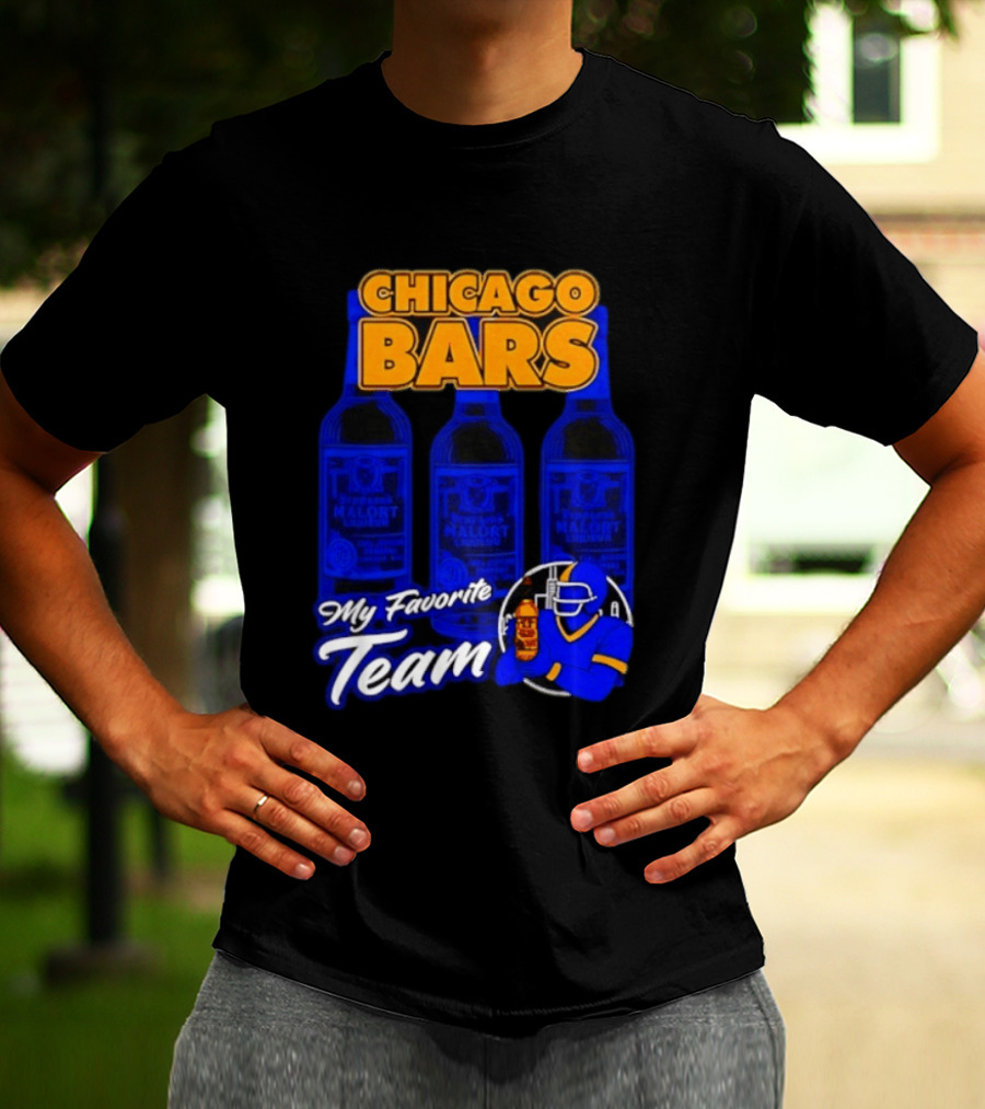 Chicago Bars My Favorite Team Jeppson's Malort Liqueur T-Shirt