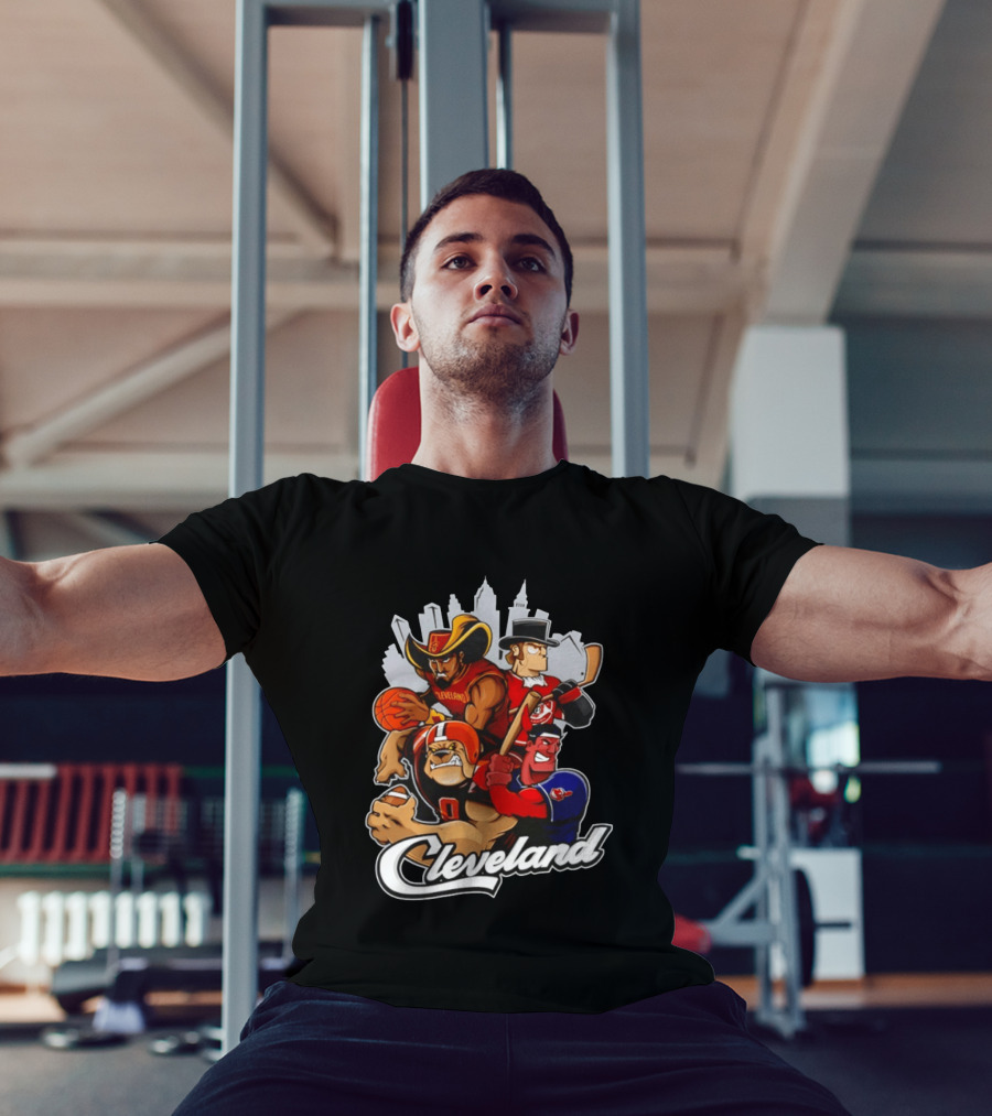 Cleveland Sports Teams Skyline Mashup 2026 T-Shirt