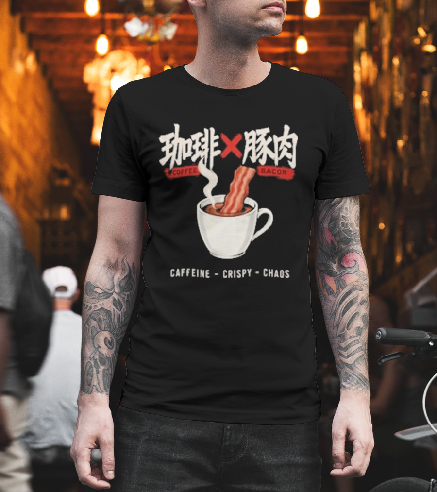 Caffeine Crispy Chaos Coffee X Bacon T-Shirt