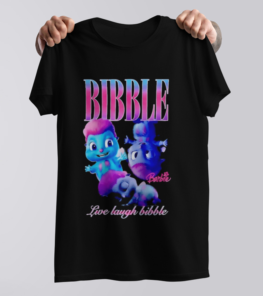 Bibble Live Laugh Barbie Cartoon Characters T-Shirt