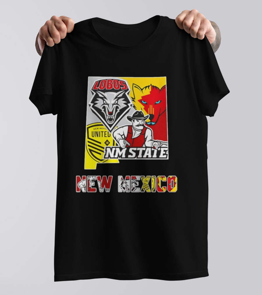 Lobos NM State New Mexico United T-Shirt