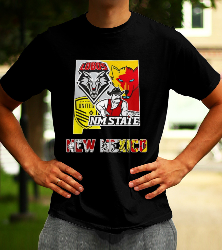Lobos NM State New Mexico United T-Shirt