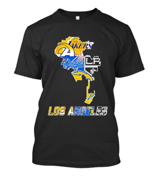 Los Angeles Lakers Dodgers Rams Chargers Kings Map Season 2026 T-Shirt