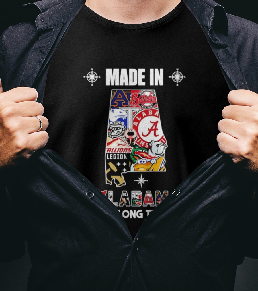 Made In Alabama Auburn Alabama Crimson Tide Barons Stallions A Long Long Time Ago T-Shirt