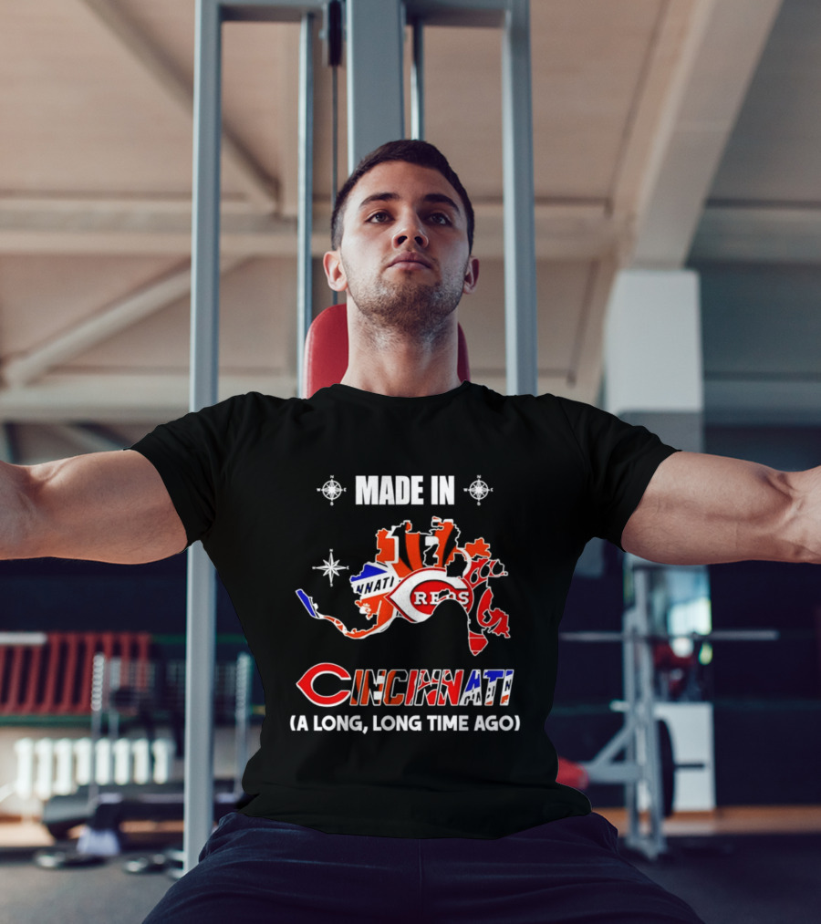 Made In Cincinnati Reds Map A Long Long Time Ago T-Shirt