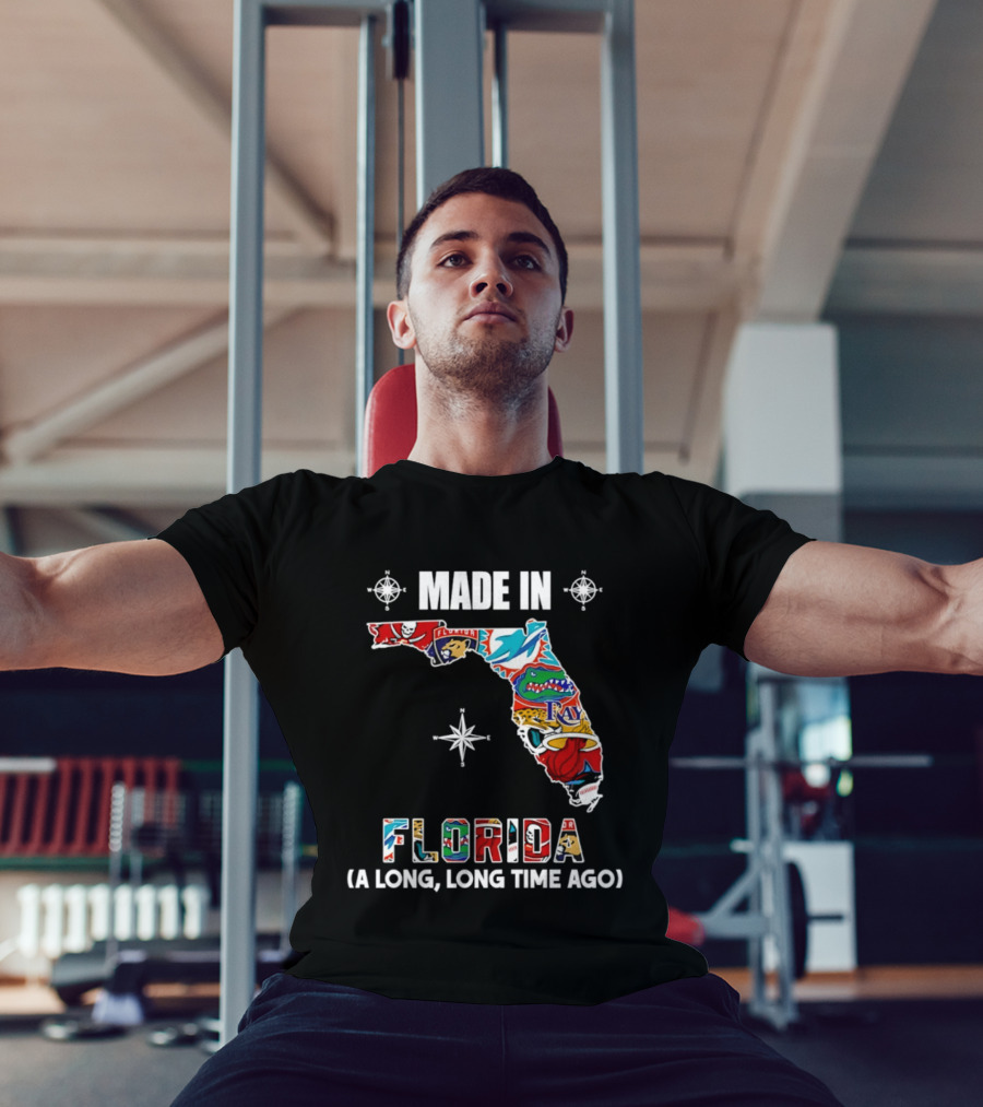 Made In Florida Map A Long Long Time Ago Florida Football Teams T-Shirt