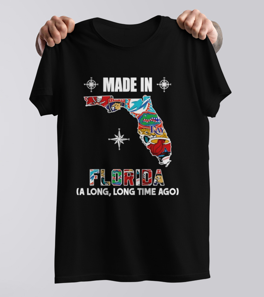 Made In Florida Map A Long Long Time Ago Florida Football Teams T-Shirt