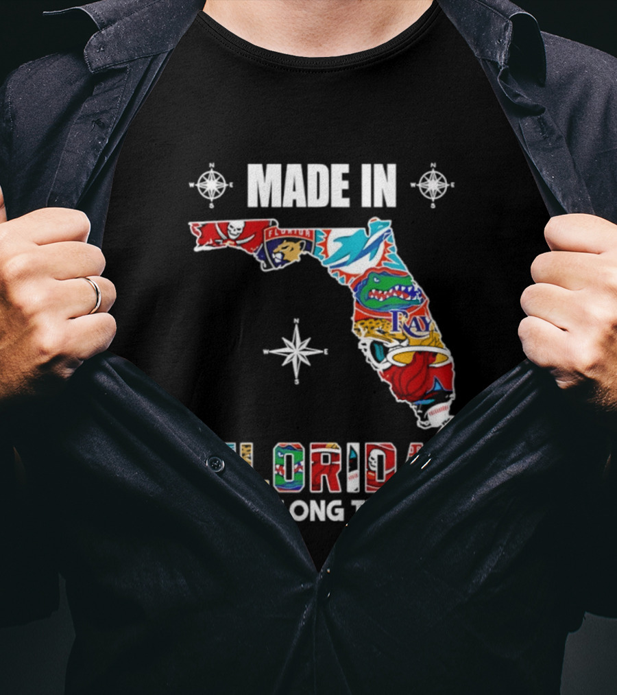 Made In Florida Map A Long Long Time Ago Florida Football Teams T-Shirt
