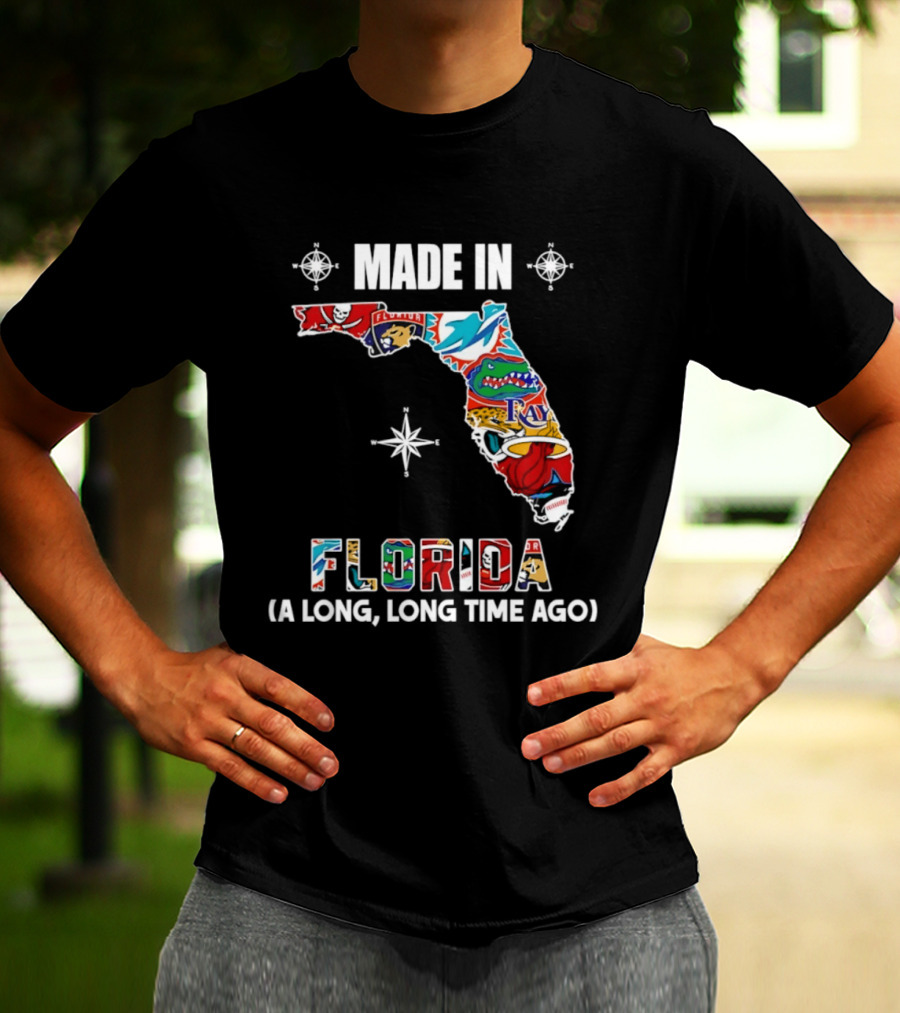 Made In Florida Map A Long Long Time Ago Florida Football Teams T-Shirt