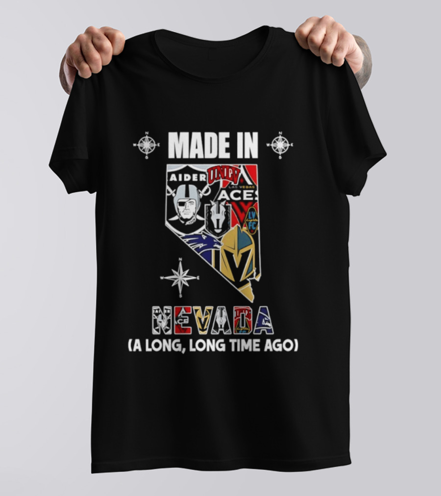 Made In Nevada Map Las Vegas Raiders 2026 Season A Long Long Time Ago T-Shirt