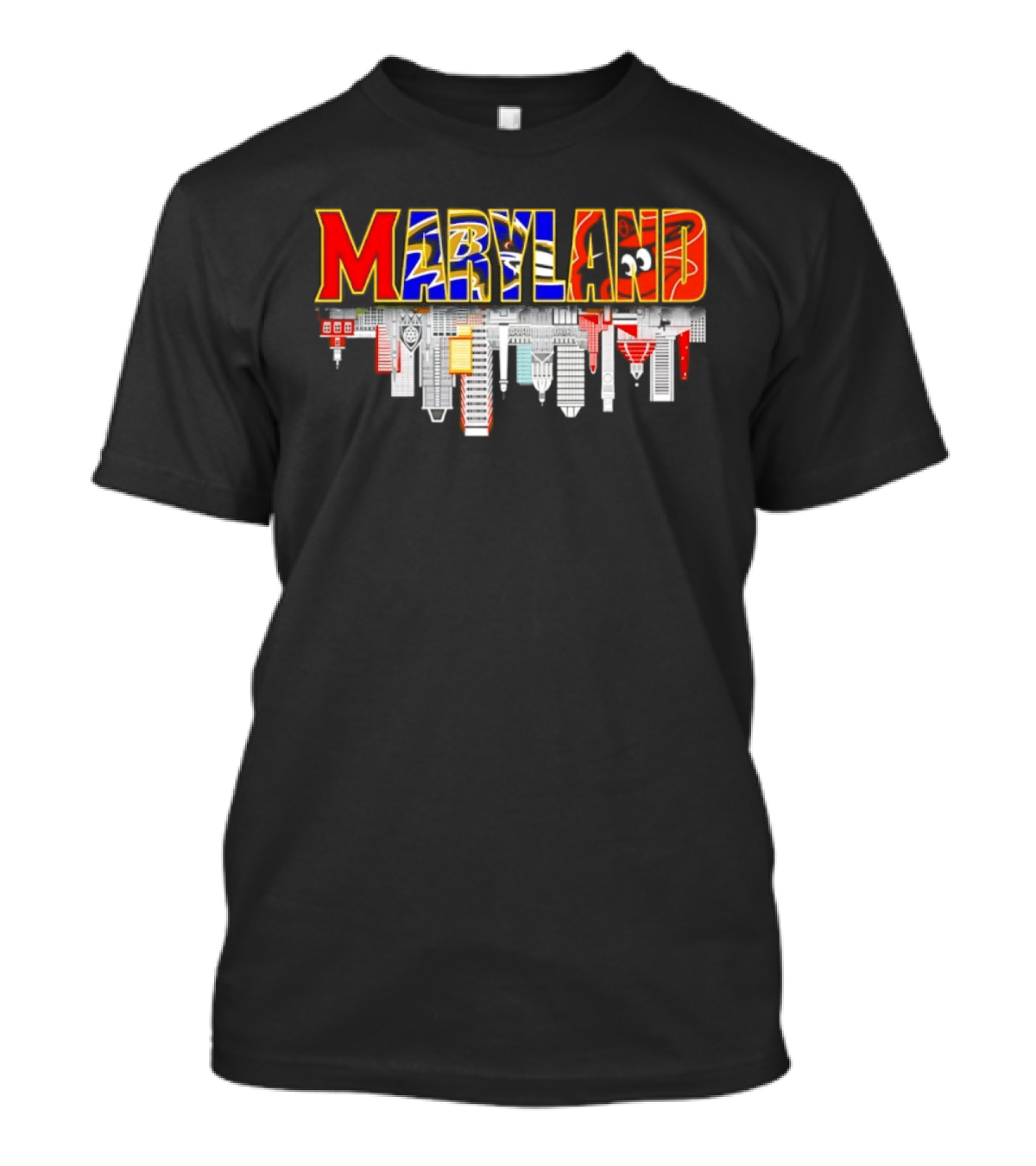 Maryland Sports Team City Skyline 2026 Urban Skyscraper Scene T-Shirt